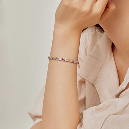 [Revel Jewelry]華やかなカラフルな花モチーフのパーティブレスレット
