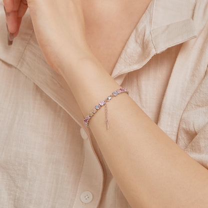 [Revel Jewelry]華やかなカラフルな花モチーフのパーティブレスレット