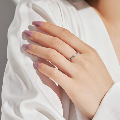 [Revel Jewelry]Sparkling Vibrant Round Shape Daily Ring