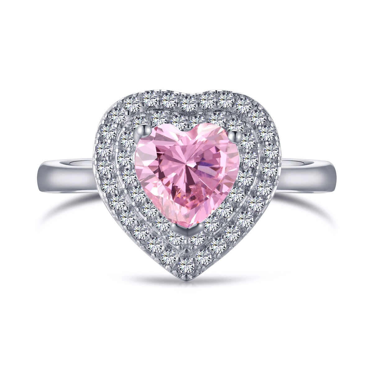 [Revel Jewelry]Delicate Ebullient Heart Shape Wedding Ring