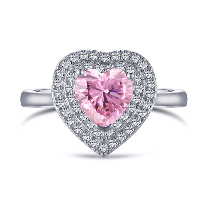 [Revel Jewelry]Delicate Ebullient Heart Shape Wedding Ring