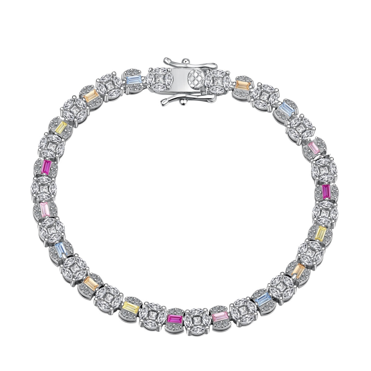 [Revel Jewelry]光り輝くラディアント・マルチカット デイリーブレスレット