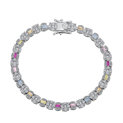 [Revel Jewelry]光り輝くラディアント・マルチカット デイリーブレスレット