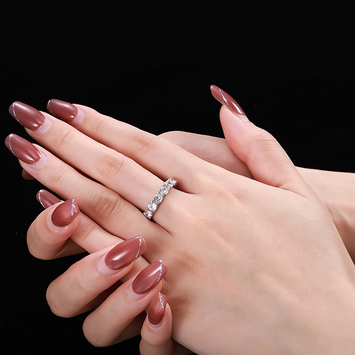 [Revel Jewelry]Eternity Round Cut Tennis Ring