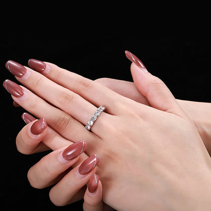 [Revel Jewelry]Eternity Round Cut Tennis Ring