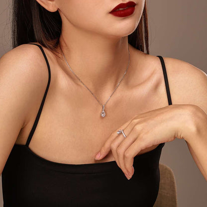 [Revel Jewelry]Delicate Water Drop Shape Fashion Necklace