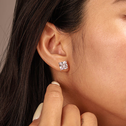 [Revel Jewelry]Ornate Square Shape Earrings
