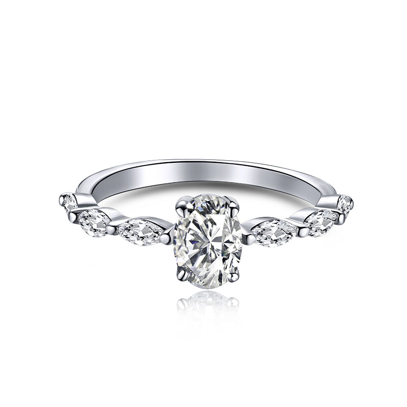 [Revel Jewelry]0.75 Carat Luxurious Vibrant Elongated Cushion Cut Daily Ring