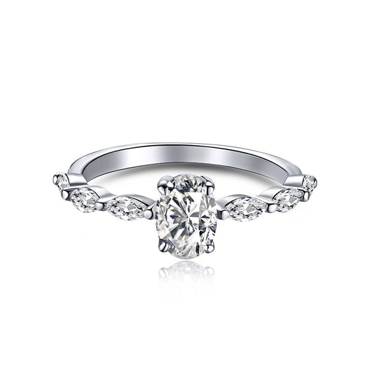 [Revel Jewelry]0.75 Carat Luxurious Vibrant Elongated Cushion Cut Daily Ring