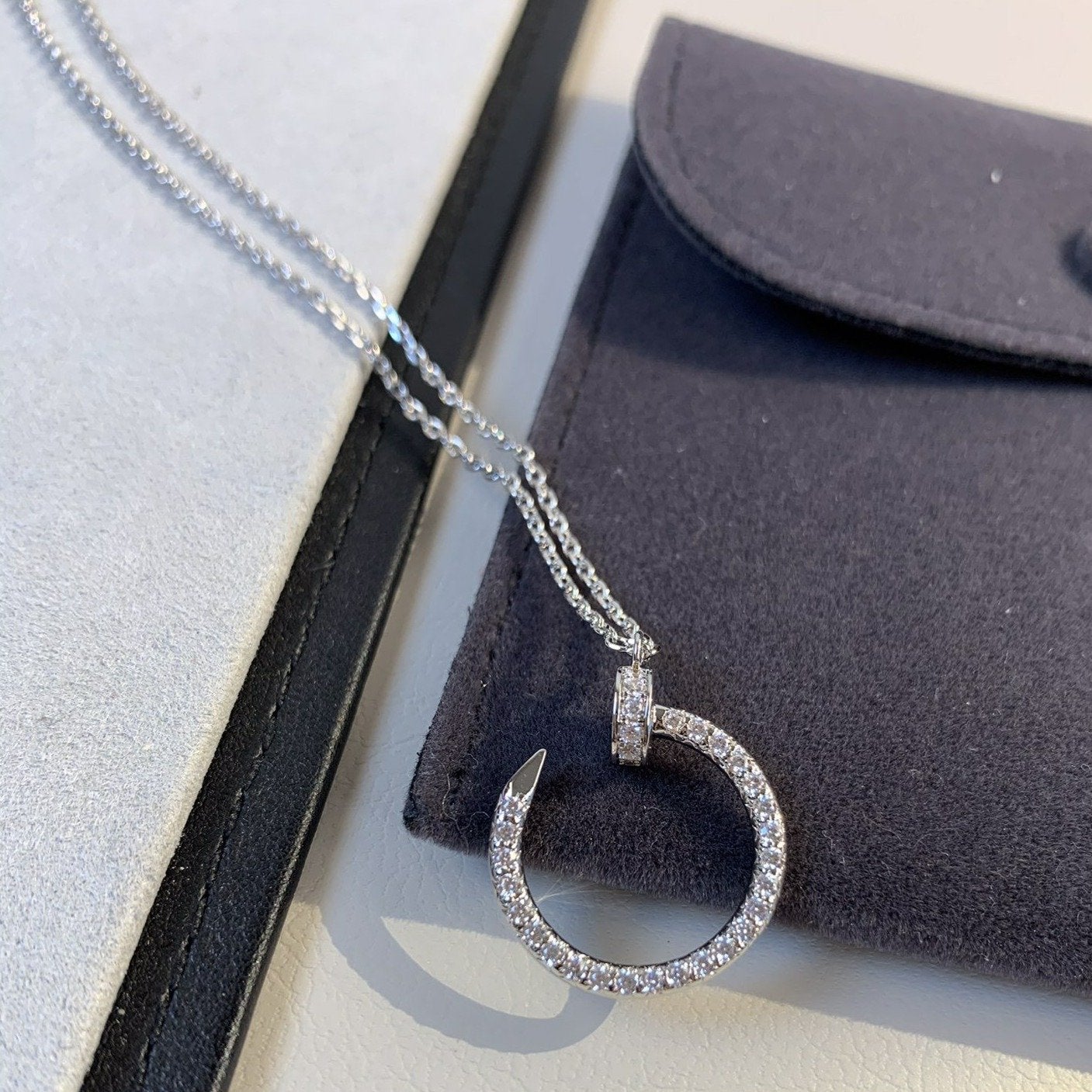 [Revel Jewelry]JUSTE NECKLACE SILVER DIAMONDS