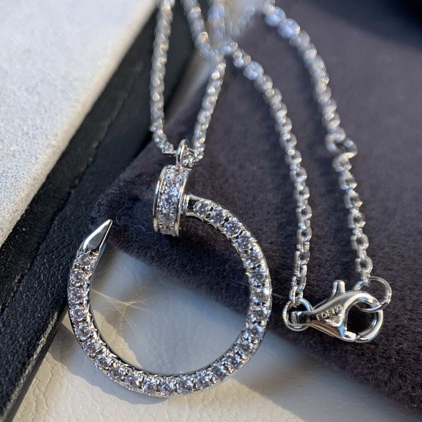 [Revel Jewelry]JUSTE NECKLACE SILVER DIAMONDS