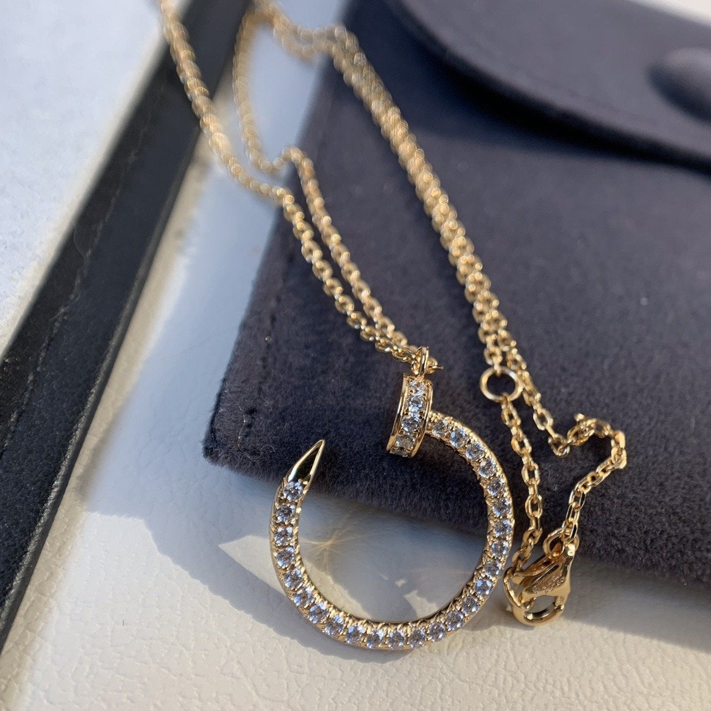 [Revel Jewelry]JUSTE HALSKETTE PINKGOLD DIAMANTEN