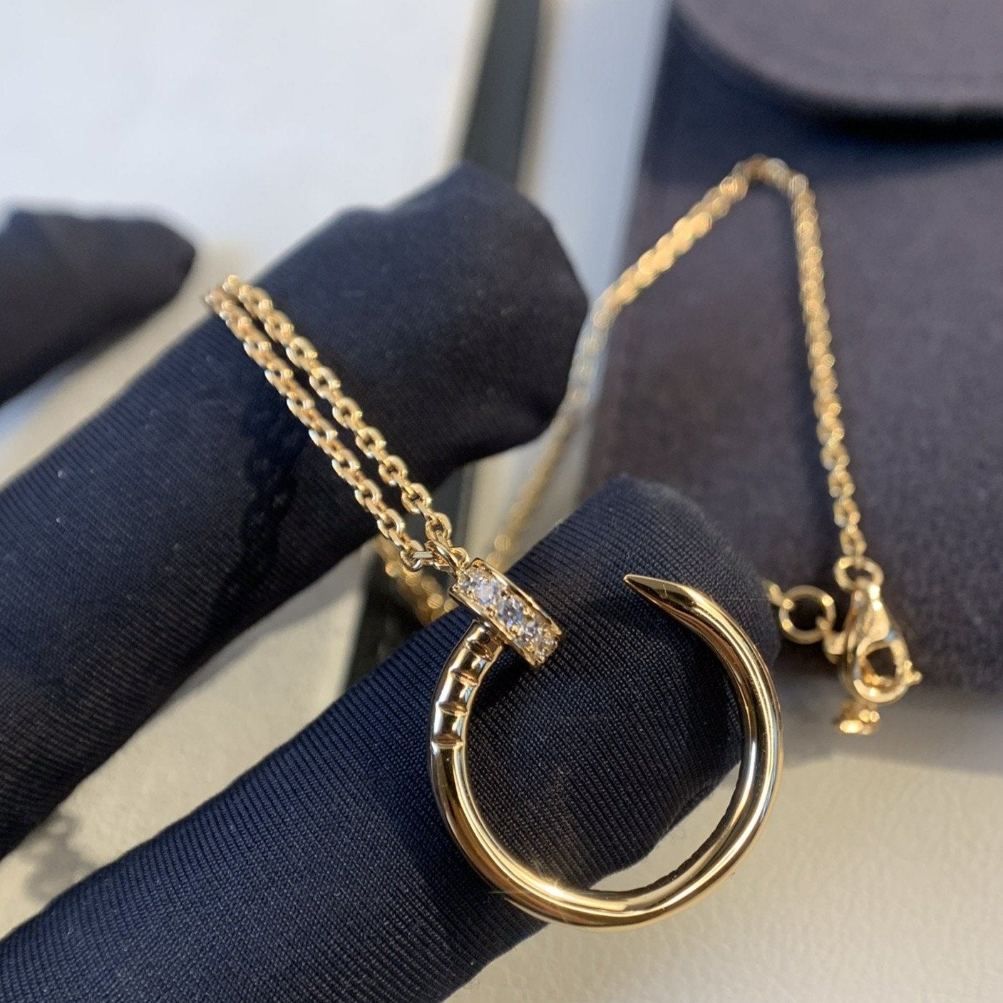 [Revel Jewelry]JUSTE HALSKETTE PINKGOLD DIAMANTEN