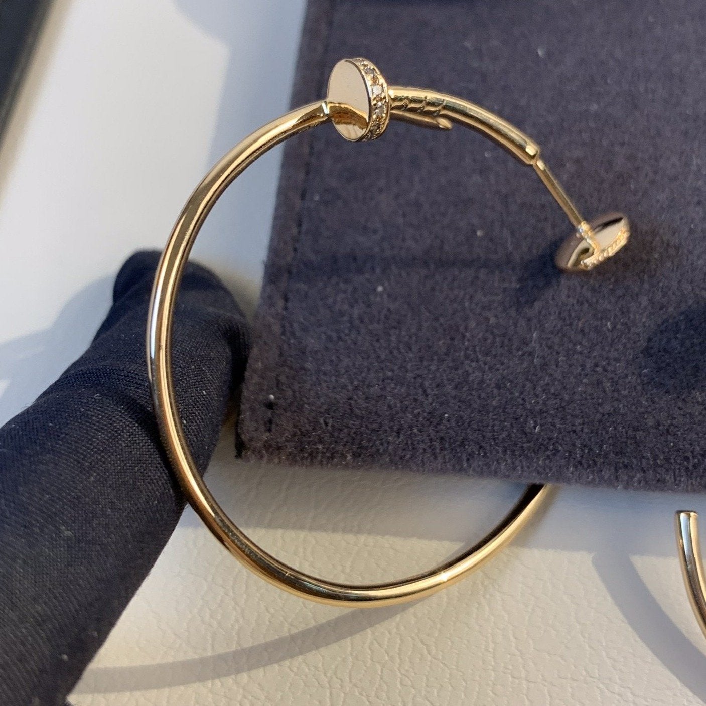 [Revel Jewelry]JUSTE OHRRINGE GOLD DIAMANTEN 1.8MM