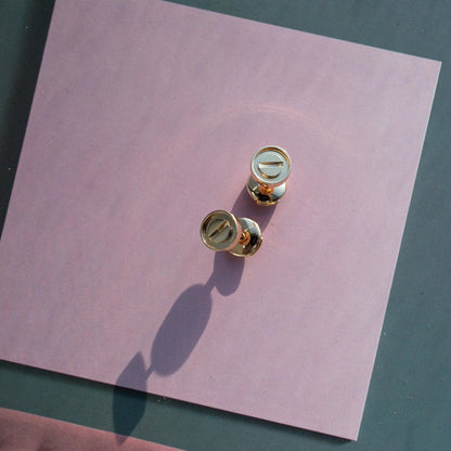 [Revel Jewelry]LOVE EARRINGS PINK GOLD 10MM