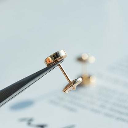 [Revel Jewelry]LOVE EARRINGS PINK GOLD 10MM