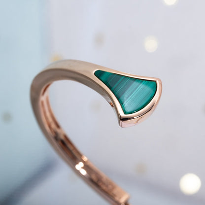[Revel]DREAM BRACELET OPEN MALACHITE PINK GOLD