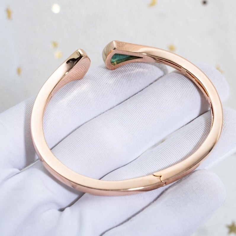 [Revel]DREAM BRACELET OPEN MALACHITE PINK GOLD