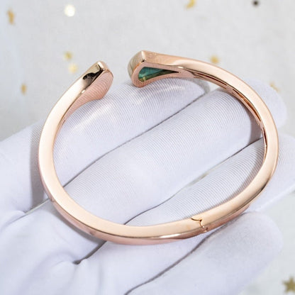 [Revel]DREAM BRACELET OPEN MALACHITE PINK GOLD