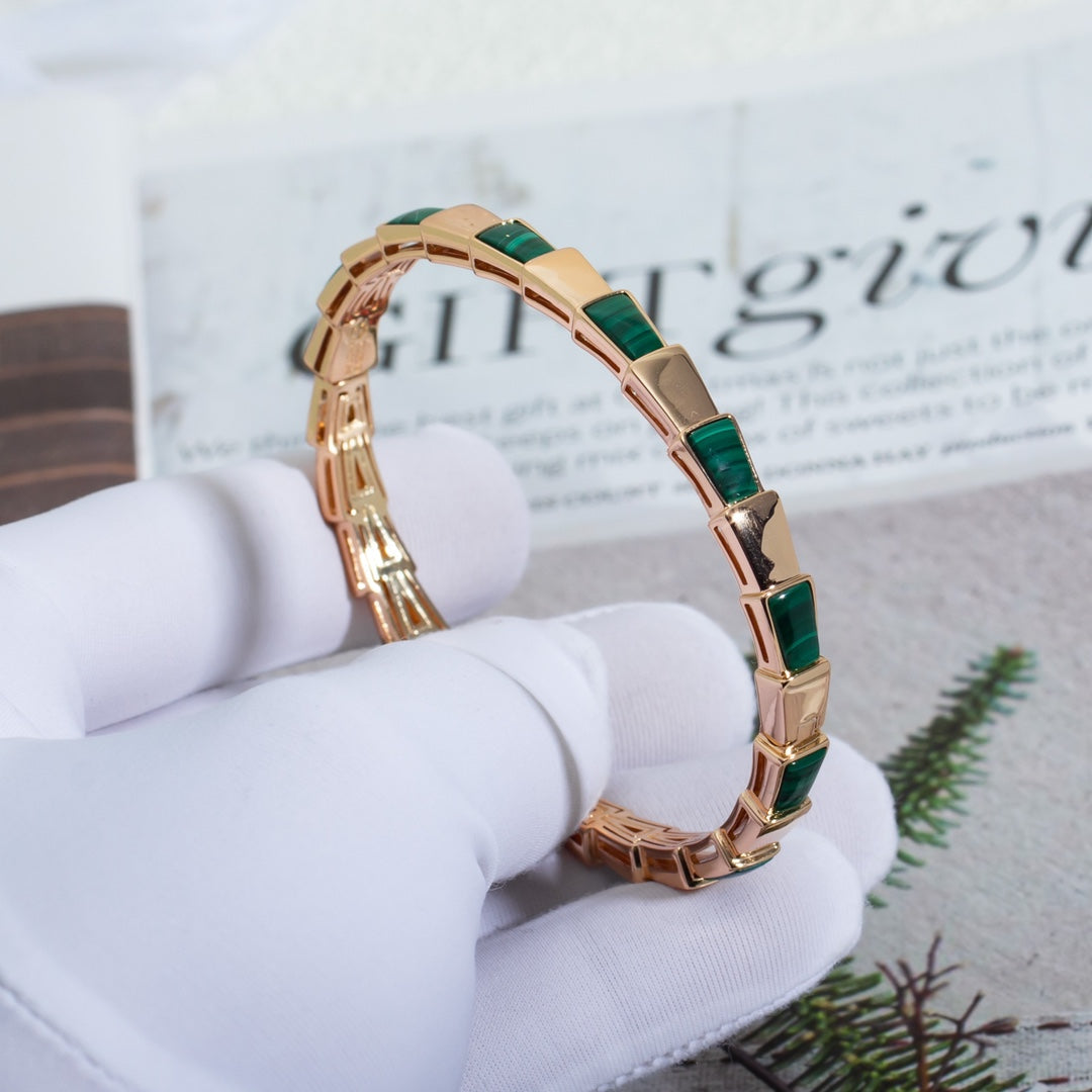 [Revel]SERPENTI BRACELET PINK GOLD MALACHITE