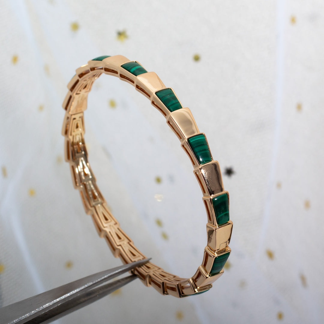 [Revel]SERPENTI BRACELET PINK GOLD MALACHITE