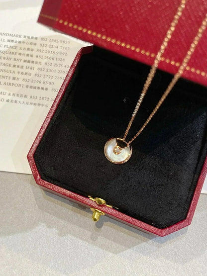 [Revel Jewelry]AMULETTE ROSE GOLD MOP NECKLACE