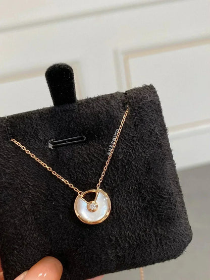 [Revel Jewelry]AMULETTE ROSE GOLD MOP NECKLACE