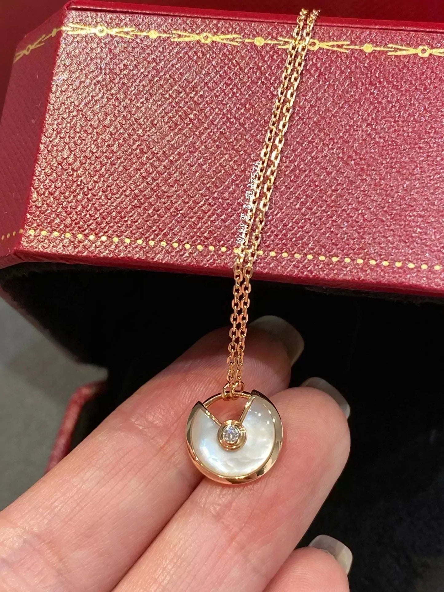 [Revel Jewelry]AMULETTE ROSE GOLD MOP NECKLACE