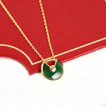 [Revel Jewelry]AMULETTE GOLD MALACHITE NECKLACE