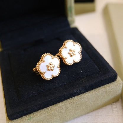 [Revel Jewelry]LUCKY PINK GOLD WHITE MOP EARRINGS