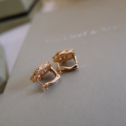 [Revel Jewelry]LUCKY PINK GOLD WHITE MOP EARRINGS