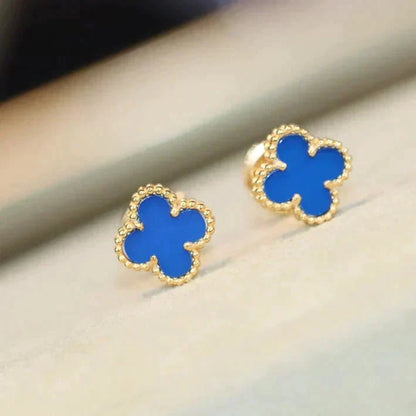 [Revel Jewelry]CLOVER MINI 9.5MM ブルーアゲート イヤリング