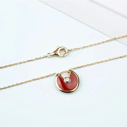 [Revel Jewelry]AMULETTE GOLD CARNELIAN ONYX NECKLACE