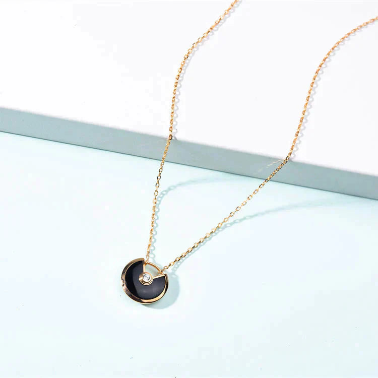 [Revel Jewelry]AMULETTE GOLD CARNELIAN ONYX NECKLACE
