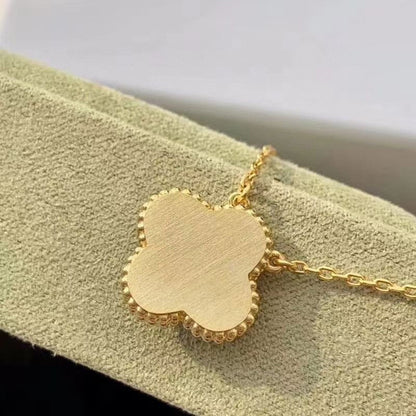 [Revel Jewelry]CLOVER 15MM DIAMOND TURQUOISE NECKLACE