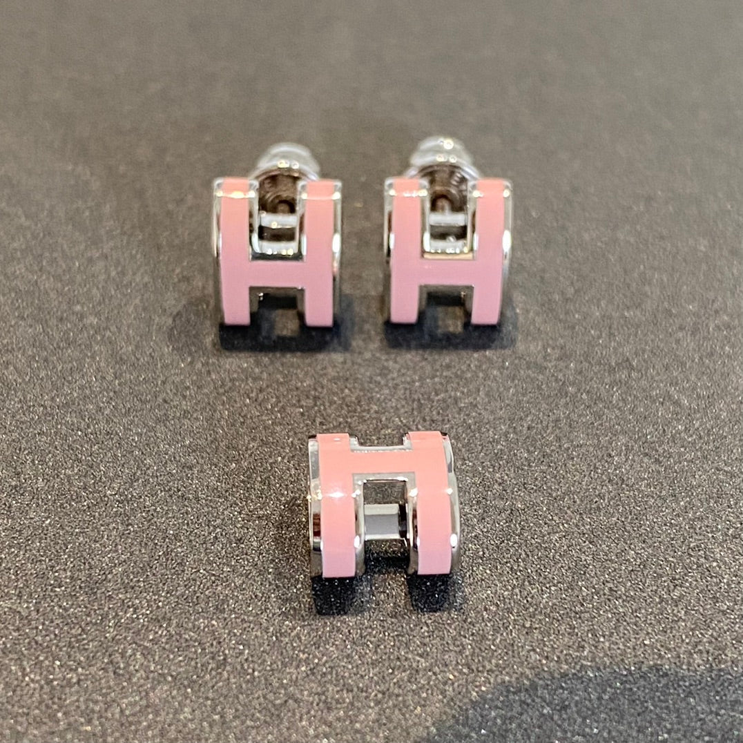 [Revel Jewelry]MINI POP H シルバーピアス ピンク