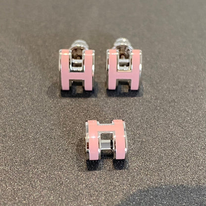 [Revel Jewelry]MINI POP H シルバーピアス ピンク