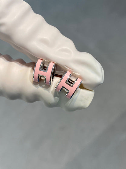 [Revel Jewelry]MINI POP H シルバーピアス ピンク