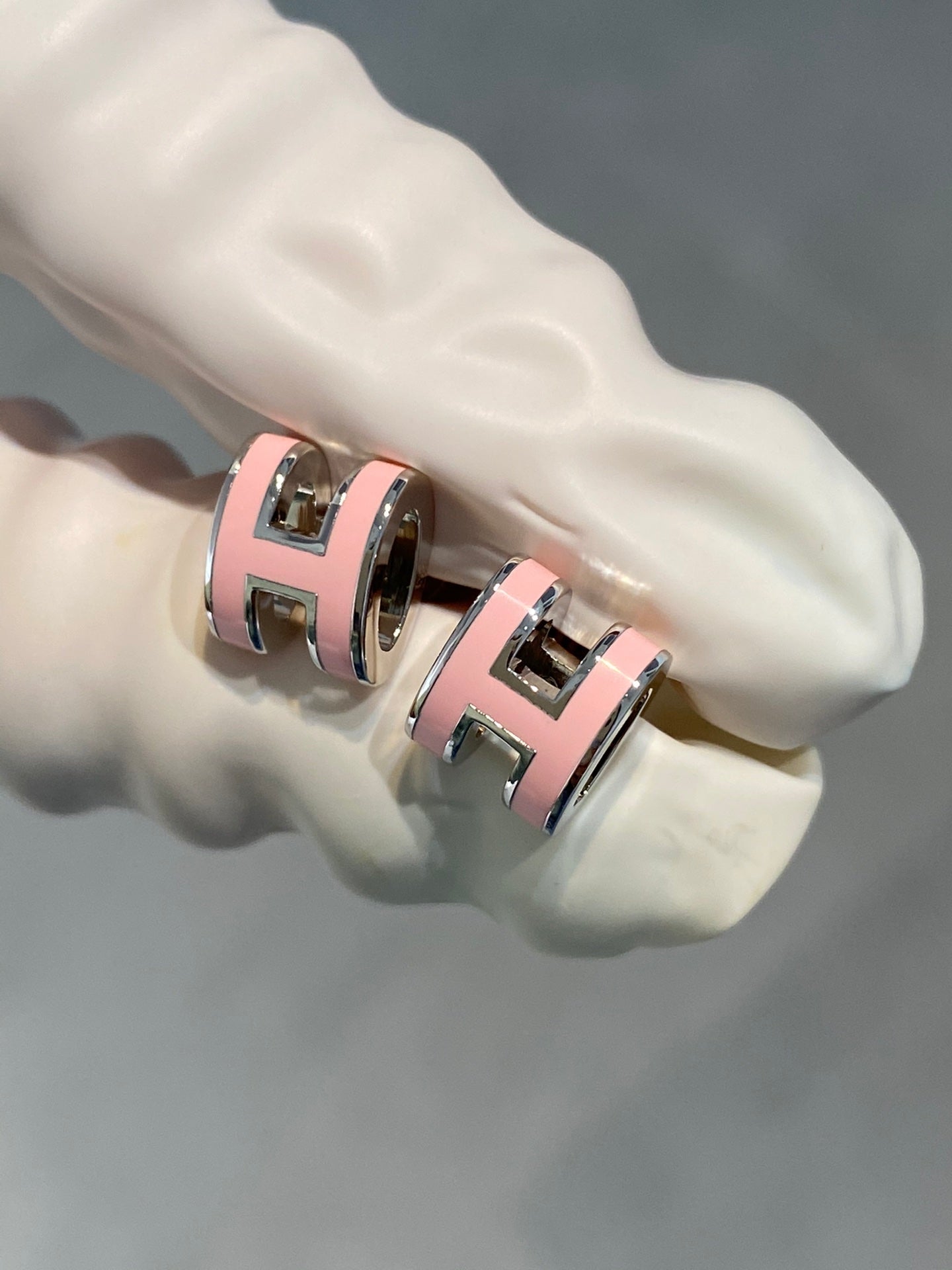[Revel Jewelry]MINI POP H シルバーピアス ピンク