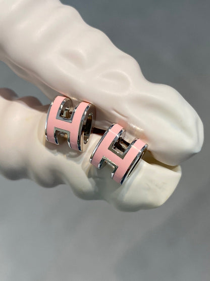 [Revel Jewelry]MINI POP H シルバーピアス ピンク