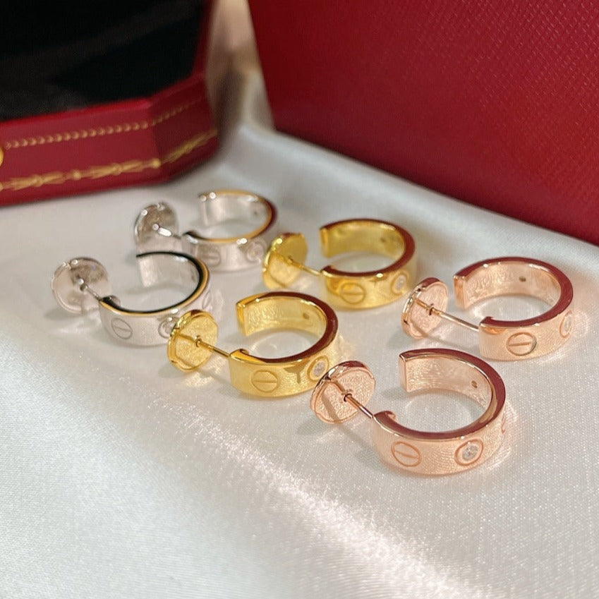 [Revel Jewelry]LIEBESOHRRINGE 5.7MM 2 DIAMANTEN