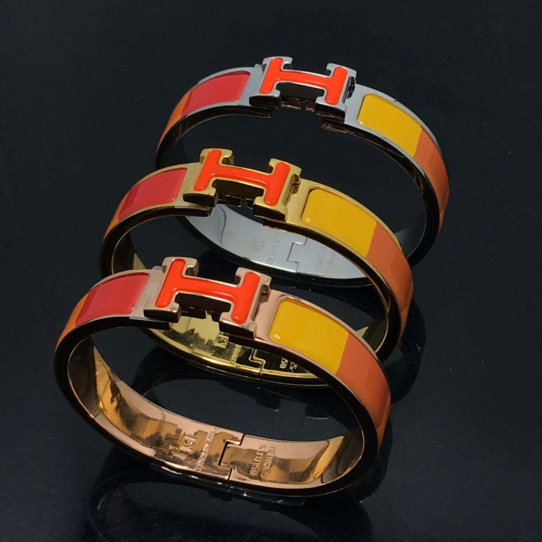 [Revel Jewelry]H BRACELET ORANGE RAINBOW CERAMIC
