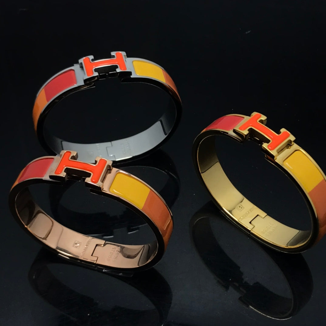 [Revel Jewelry]H BRACELET ORANGE RAINBOW CERAMIC