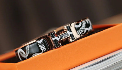 [Revel Jewelry]H TARTAN BRACELET 12MM