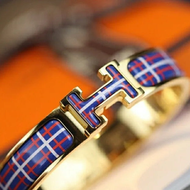 [Revel Jewelry]H TARTAN BRACELET 12MM