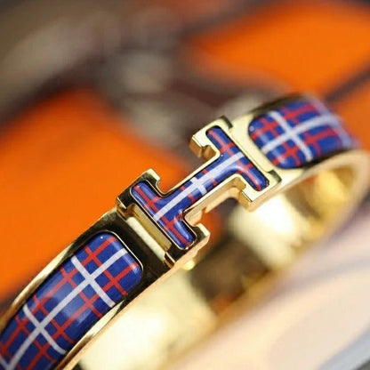 [Revel Jewelry]H TARTAN BRACELET 12MM