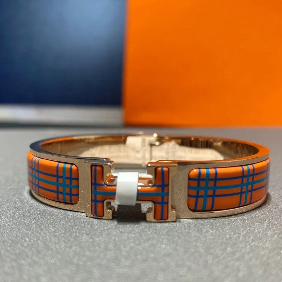 [Revel Jewelry]H TARTAN BRACELET 12MM
