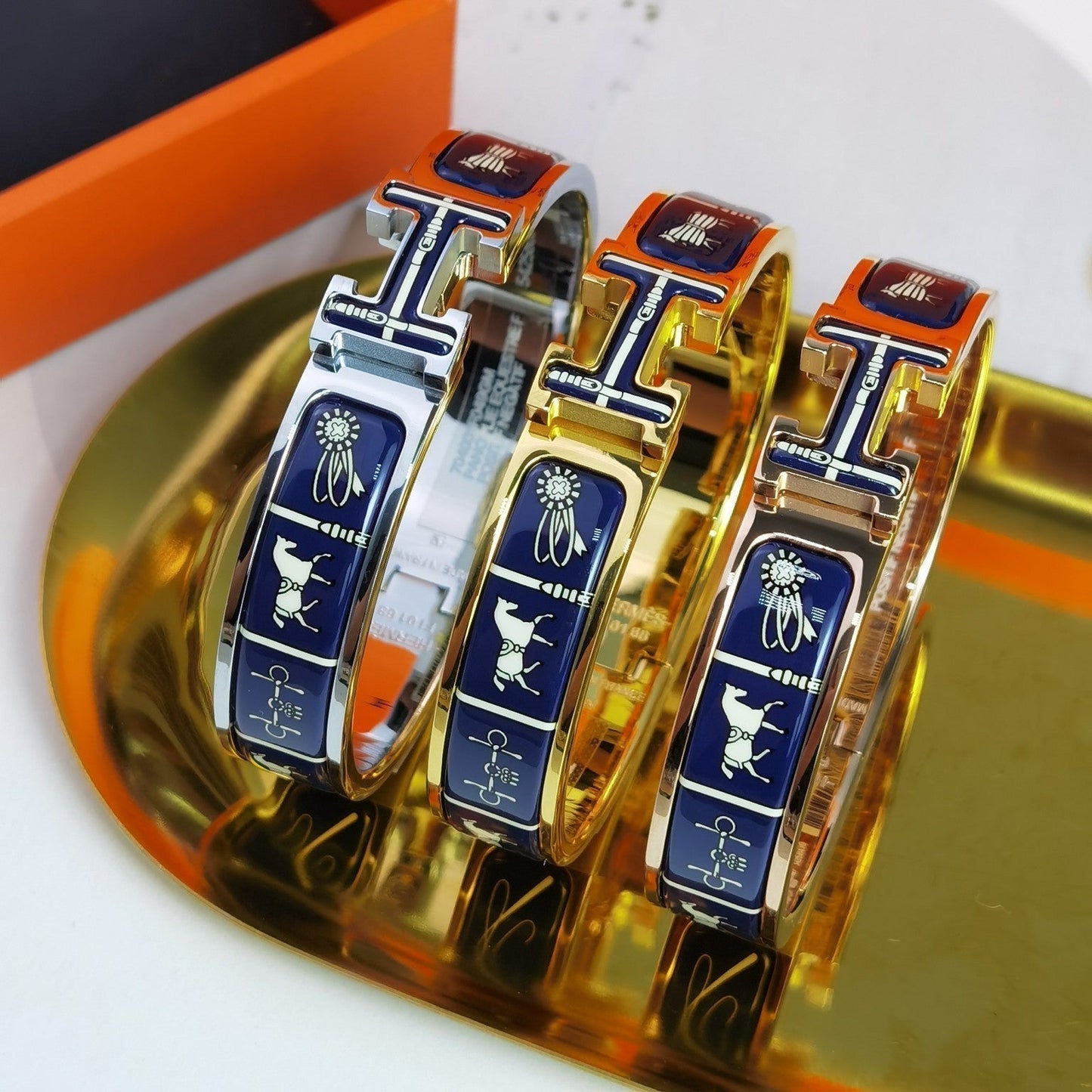 [Revel Jewelry]H COUVERTURES DARK BLUE BRACELET