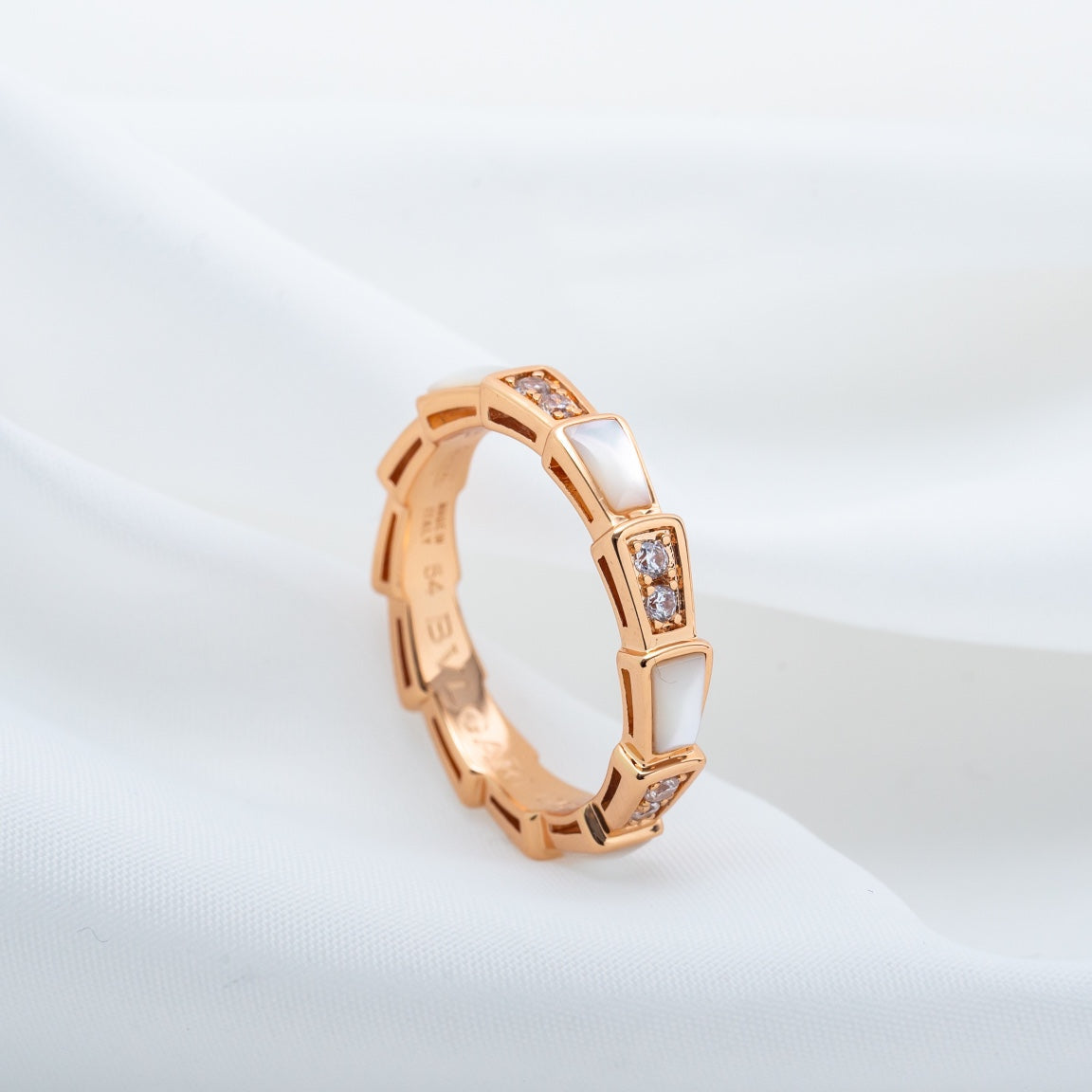 [Revel]SERPENTI RING PINK GOLD DIAMOND MOP 3MM