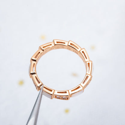 [Revel]SERPENTI RING PINK GOLD DIAMOND MOP 3MM